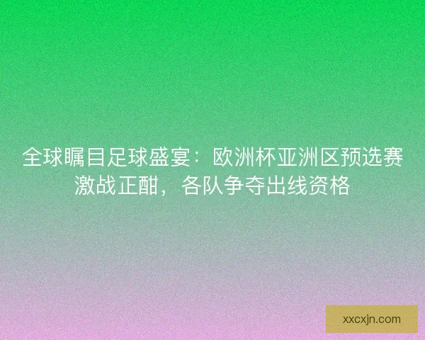 全球瞩目足球盛宴：欧洲杯亚洲区预选赛激战正酣，各队争夺出线资格